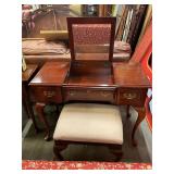 Cherry vanity with mirror & stool 40'x19'x30'tall
