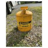 Justrite metal gas can