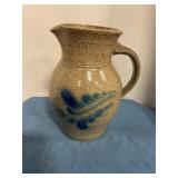 Salt glazed pottery pitcher 8' tall