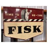 VINTAGE FISK metal sign with mascot 39'x 31'