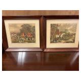 2 Fox Hounds FramedPictures 12'x14'