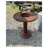 Metal bird bath