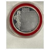 1995 angel 1 ounce silver round