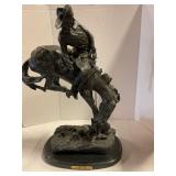 Bronze signedFrederick Remington Outlaw sculpture