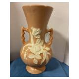 Vintage Weller pottery vase cameo rose 14' tall