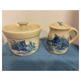 Paul Storie pottery lidded bowl/pepper shaker