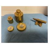 Brass weights/miniature anvil