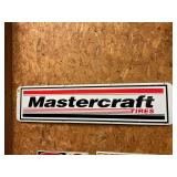 Mastercraft tires double-sided metal 48'x12'sign