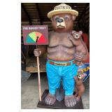 7' fiberglass Smokey the bear statue