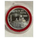 2003 Joy to the world 1 ounce silver round