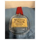 Makers Mark Melted glass bottle
