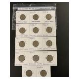 1951- 55 P,D,S Jefferson Nickels