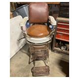 Vintage Theo A Kochs barber chair mfg 1900s