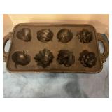Cast iron fall harvest muffin pan