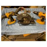 DeWalt drills &porter cable saw no batteries