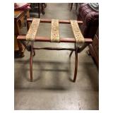Luggage rack folded up