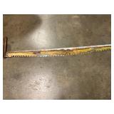 Vintage painted two man cross cut saw 68' long