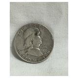 1951 Franklin half silver dollar