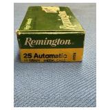 Remington 25 automatic 50GR 50 RDS