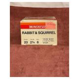Winchester rabbit and squirrel 20 gauge six shot