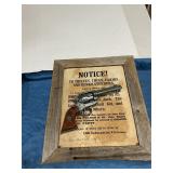 1881 poster with revolver model gun