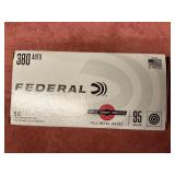 Federal 380 auto 95gr 50 rds