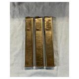 Three British WWII, Sten gun magazines