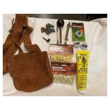 Black Powder Supples w/ Leather Pouch