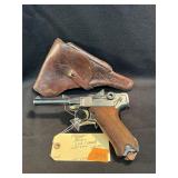 Erfurt Luger 3018 pistol 9mm w/ leather holster