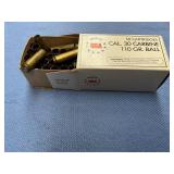 30 Carbine Brass Cartridges 50 count