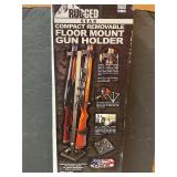 Rugged gear removable floor mount gun holder