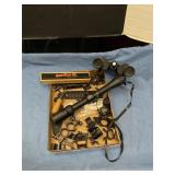 Assorted kind of accessories and binoculars