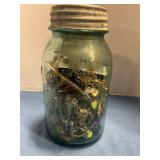 Mason jar of jewelry quart size