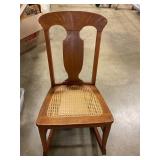 Rocker wood with cane seat