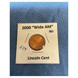 2000  ï¿½Wide AMï¿½ (BU) Lincoln Cent