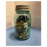 Mason jar of jewelry quart size