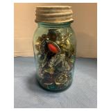 Mason jar of jewelry quart size