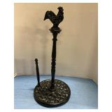 Cast Iron Rooster Paper Towel Holder