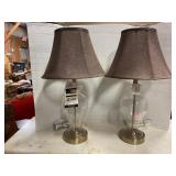 Matching glass lamps NEW 18ï¿½ tall