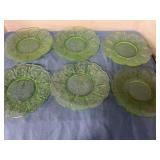 Uranium depression glass 6ï¿½ plates