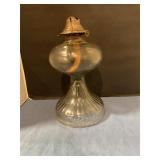 Glass oil lamp missing globe