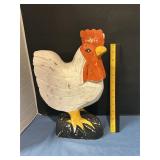 Rooster figurine carved wood