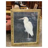 Great White Heron signed Gerard F. Smith 28ï¿½ x36ï¿½