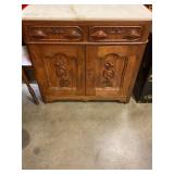 Antique marble top buffet 43ï¿½x18ï¿½
