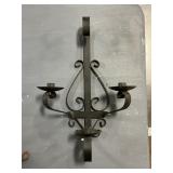 Metal wall candle holder