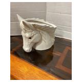 Horse head planter