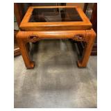 Side table w/ smoked glass top 27ï¿½x23ï¿½