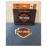 Harley Davidson sticker/playing cards in tin
