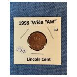 1998 ï¿½Wide AMï¿½ (BU) Lincoln Cent