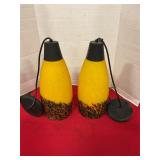 2 Mid-century pendant light fixtures 16ï¿½ tall